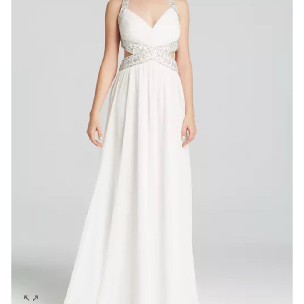 Elegant White Evening Gown size 8